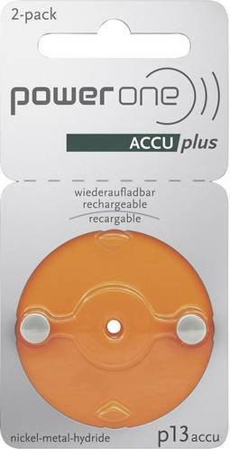 Powerone P13 Hörgeräteakku ZA13 NiMH 28 mAh 1.2V, 2 Stück, Orange - Bild 1