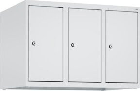 C+P Aufsatzschrank mit 3 Abteilen, Farbe RAL 7035 Lichtgrau, Zylinderschloss, B/T/H: 50 x 75 x 50 cm - Bild 1