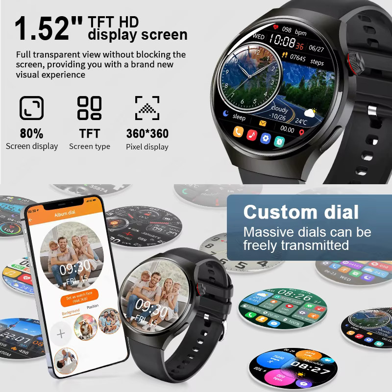 LIGE Smartwatch, Grau, Silikon, 3 ATM, Herren - Bild 5
