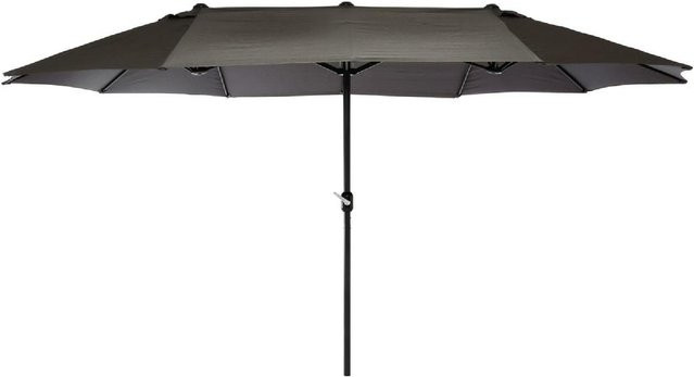 VCM Doppelsonnenschirm XXL in Anthrazit mit Kurbel aus Polyester, B/T/H: 450 x 265 x 240 cm - Bild 1