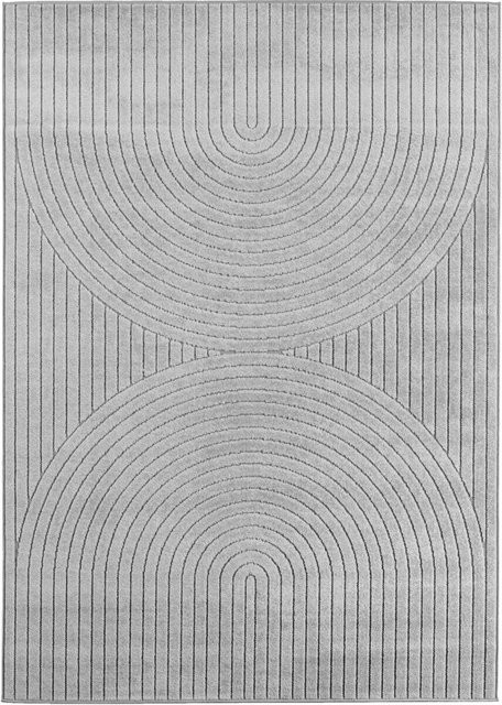 Ayyildiz In- und Outdoor-Teppich Nova Silber mit Hoch-Tief-Effekt B/L: 200 x 290 cm - Bild 1
