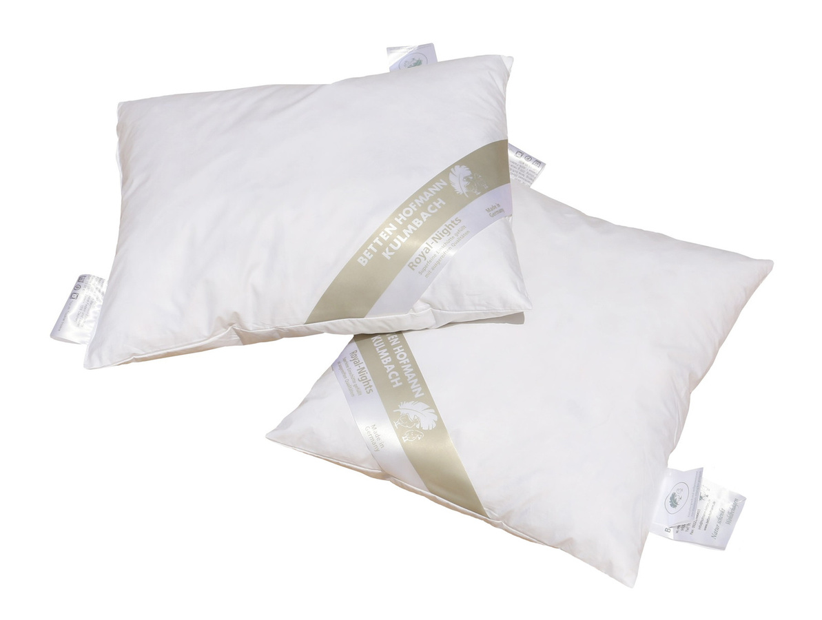 2er Set Betten Hofmann Federkissen aus Daunen und Federn in Weiß, B/H: 35 x 40 cm - Bild 1