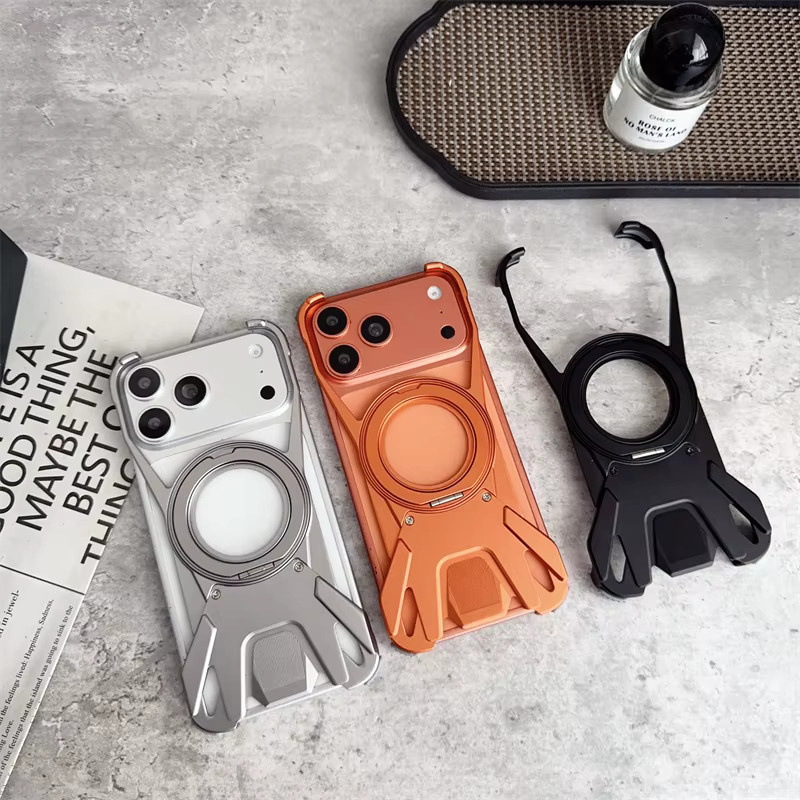 OLPAY Metall-Aluminium-Hybrid-Schutzhülle mit Magnetfunktion für iPhone 17, 16, 15 Pro Max und 17 Pro, MagSafe-kompatible Stoßfänger-Abdeckung - Bild 5