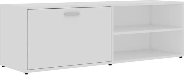 vidaXL TV-Schrank in Weiß aus Holzwerkstoff, modern, B/T/H: 120 x 34 x 37 cm - Bild 1