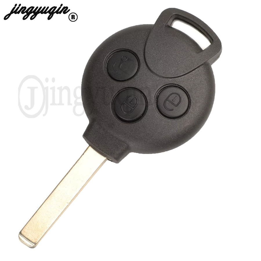 Jingyuqin Remote Key KR55WK45144 ID46-7941 Chip 3/4 Tasten für Mercedes-Benz MB Smart 451 2007-2013 mit Keyless Entry in Schwarz - Bild 3