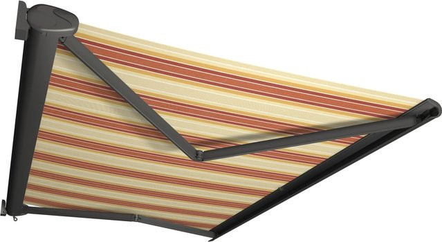 Kassettenmarkise Perform von Markisen Spettmann mit Handkurbel, Gestell Anthrazit und Tuch Rot-Orange aus 100 % Polyacryl, B: 500 cm, T: 300 cm - Bild 1
