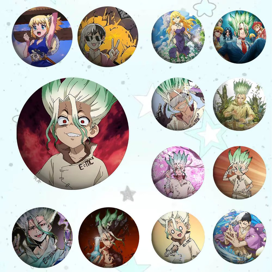 Kayou Brosche Anime D-Dr. Stein, Weißblech, Unisex - Bild 3