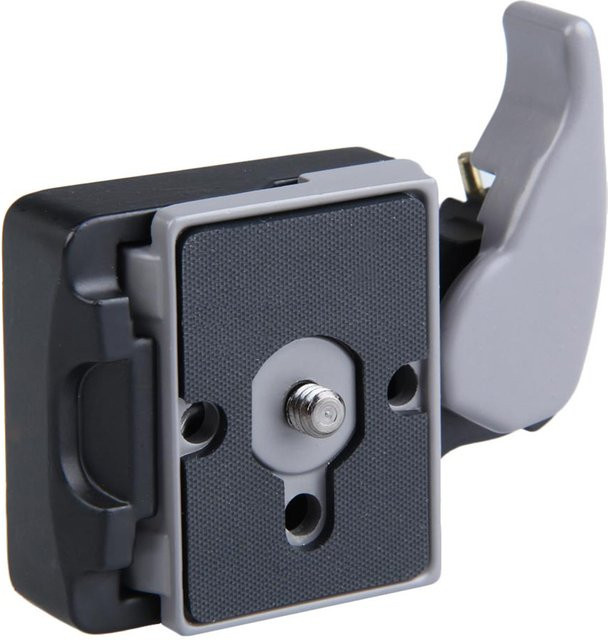 Manfrotto 323 Schnellwechseladapter in Schwarz mit kompatibler 200PL-14 Platte - Bild 1