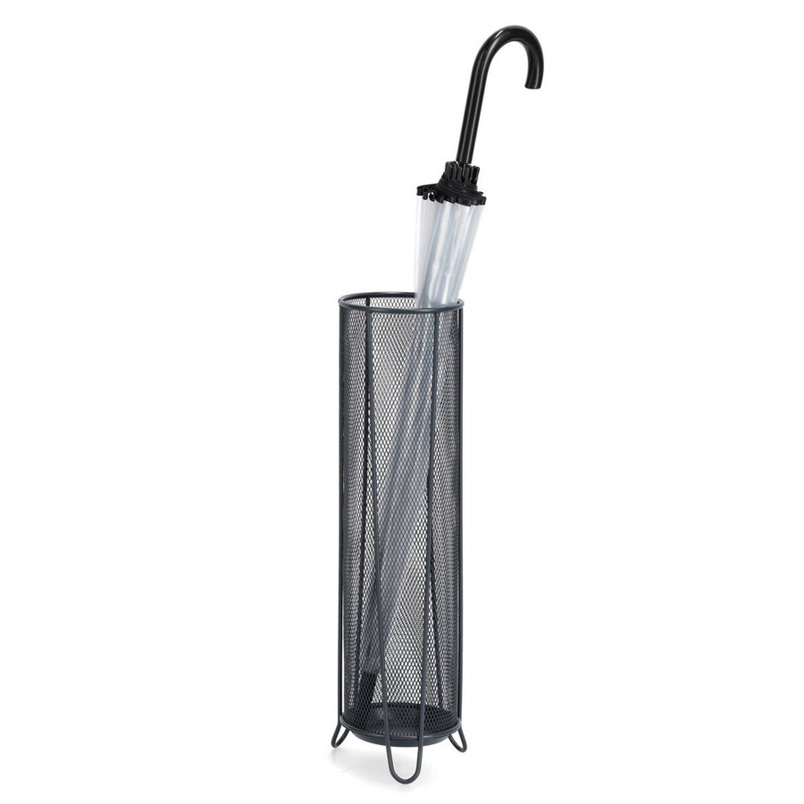 Zeller Schirmständer aus Metall in Anthrazit mit herausnehmbarem Tablett, B/H/T: 14 x 53 x 14 cm - Bild 2