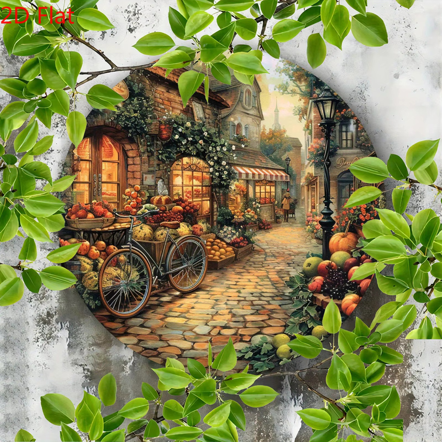 One Slate Lane Good Times Vintage-Wandbehang in Multicolour, B/H: 20,32 x 20,32 cm, abstrakter bemalter Stil - Bild 5