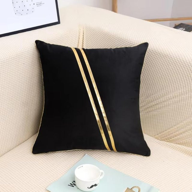 Dekorativer Samt Kissenbezug JMG Clothing Schwarz B/T: 45 x 45 cm - Bild 1