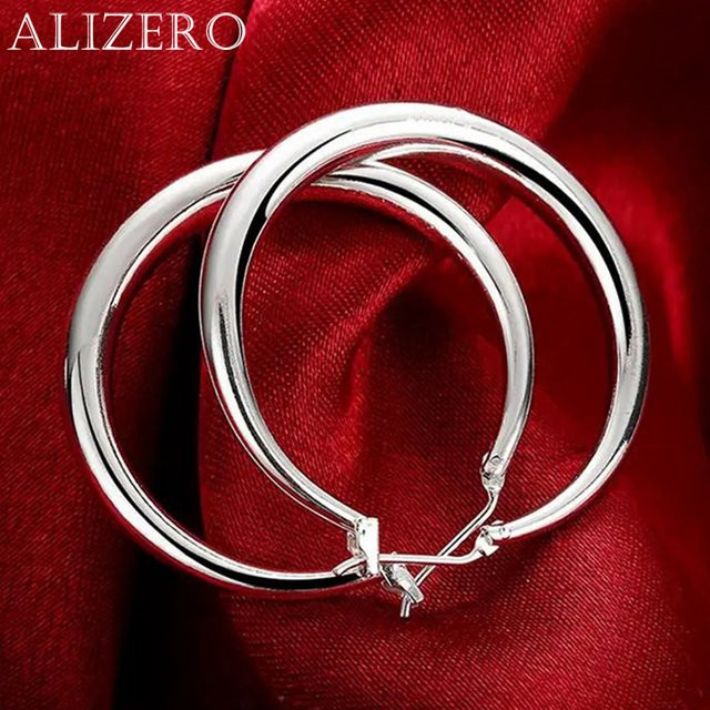 ALIZERO Creolen 925 Sterling Silber, 33 mm, Damen - Bild 1