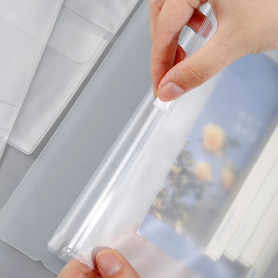 12 Stück A6 Ordnertaschen aus transparentem PVC mit Reißverschluss und 6 Löchern für Geld-Budget-Umschläge - Bild 2