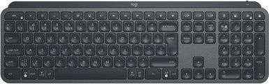 Logitech MX Keys Kabellose Tastatur mit Hintergrundbeleuchtung in Graphite (Bluetooth und USB) - Bild 1