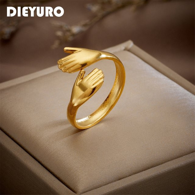 DIEYURO Ring, Edelstahl, Gold, Damen - Bild 1