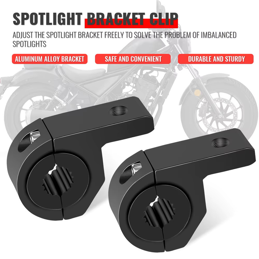 WUMFIRE Universal Bull Bar Halterung für Nebelscheinwerfer in Schwarz für Auto und Motorrad - Bild 3