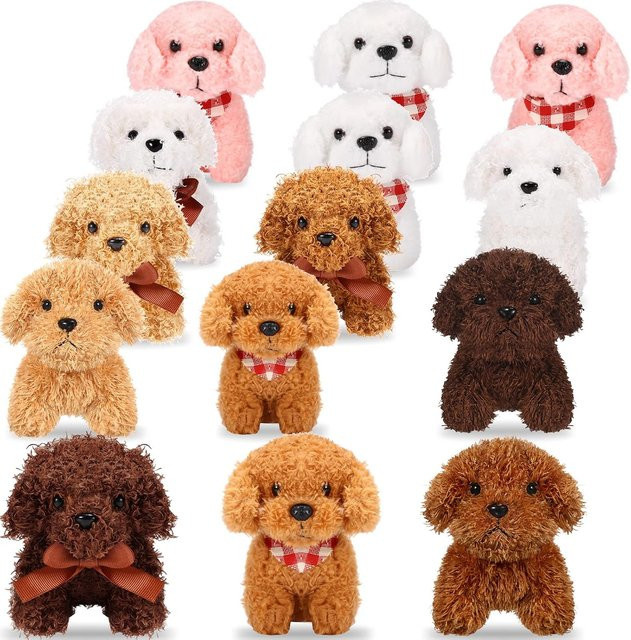 Linyi toy Mini-Stoffhunde, Kuscheltier, 24-teiliges Set, bunt/mehrfarbig - Bild 1
