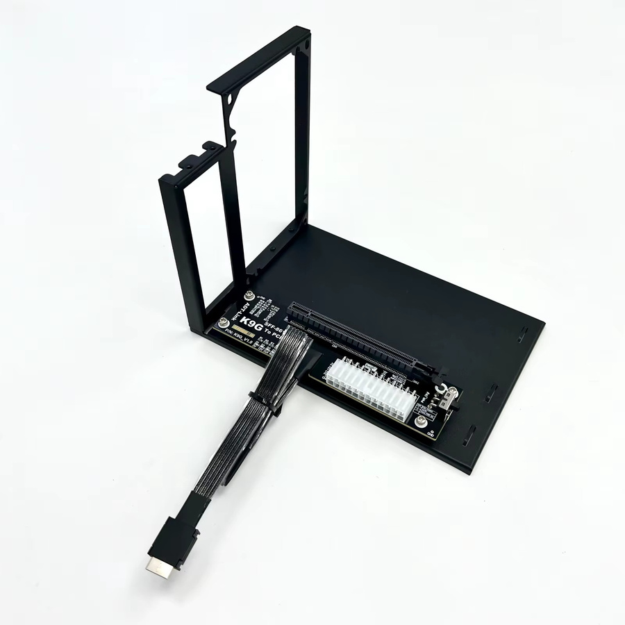 ADT K9G OCuLink zu PCI Express X16 eGPU Dockingstation in Schwarz mit PCIe 5.0 X4 128 Gbit/s und ATX Power Halterung für M.2 SFF-8612 & SFF-8611 - Bild 3