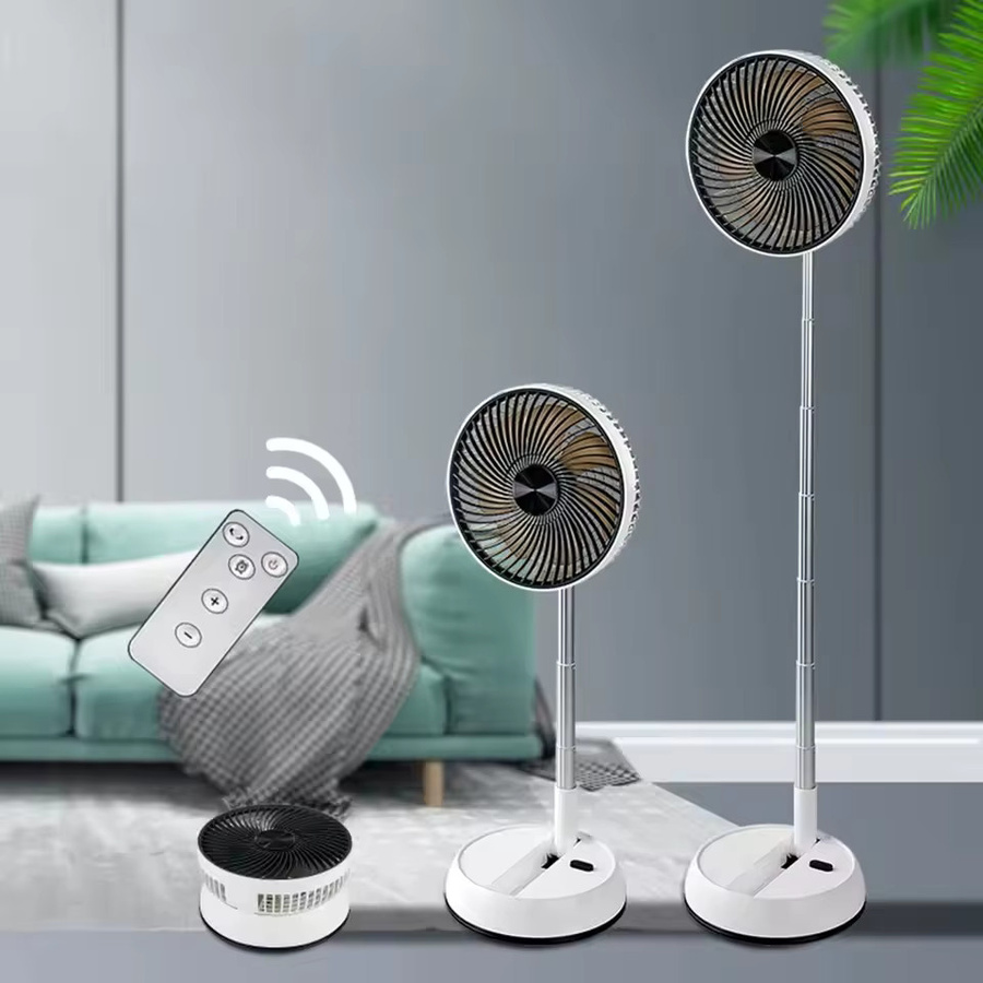 ZAIXIAO Tragbarer Faltventilator in Weiß mit 6000 mAh Akku, USB-Fernbedienung und geräuschlosem Betrieb, kabelloser Standventilator für Zuhause und Outdoor - Bild 2