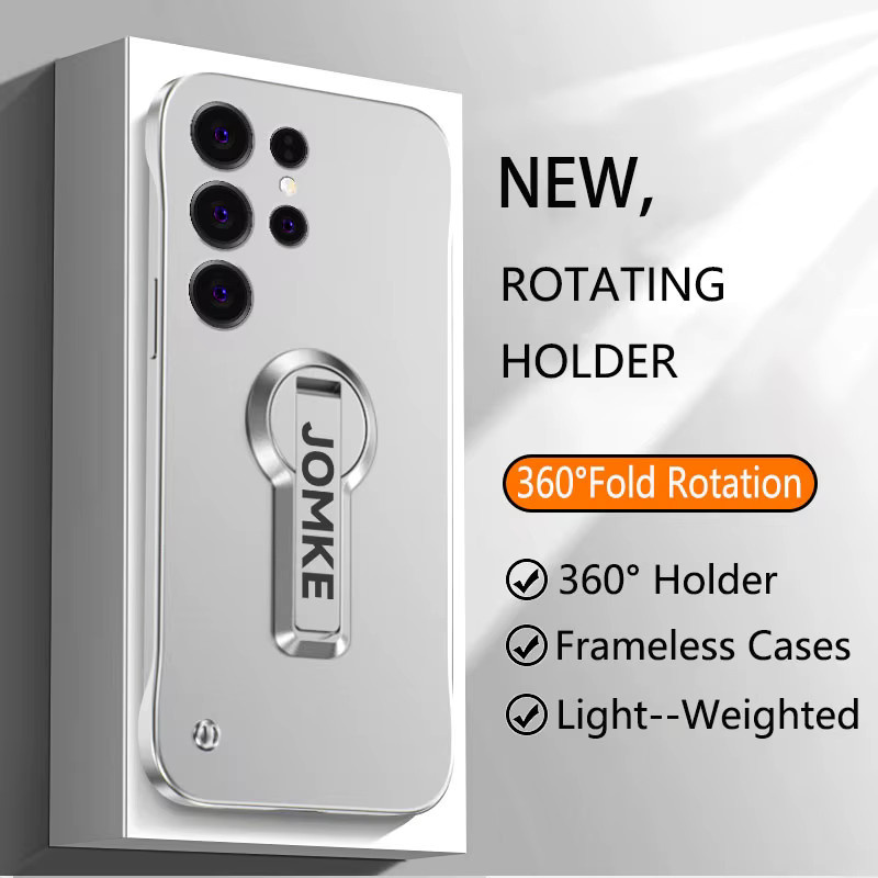 Stoßfeste matte PC Handyhülle mit 360 Grad Drehhalterung für Samsung Galaxy S25 S24 S23 S22 S21 S20 FE Ultra Plus in Grün - Bild 2