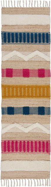 Läufer Kadima Design aus Wollmischung in Bunt mit Streifen-Design, Breite: 60 cm, Länge: 230 cm - Bild 1