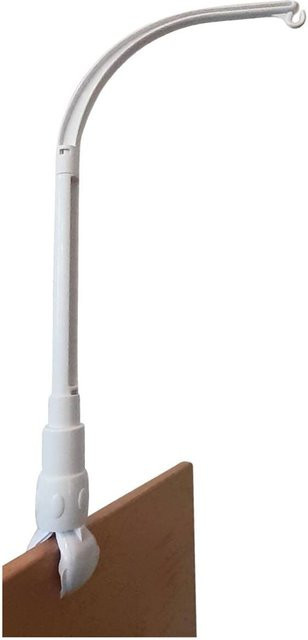 Niermann Mobilehalter für Rundstab aus Kunststoff in Weiss, B/H/L: 11 x 35 x 6 cm - Bild 1