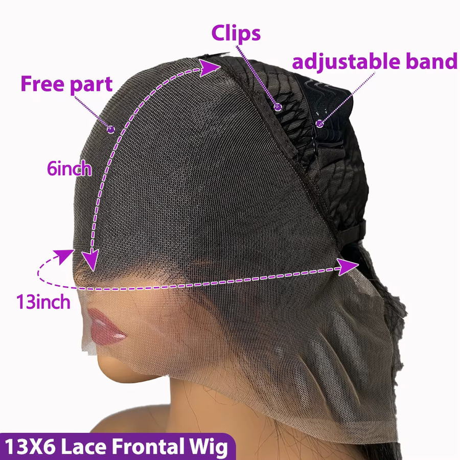 BELEXTENS Echthaarperücke HD Lace Frontal, 30 Zoll, 220 Dichte, Damen - Bild 4