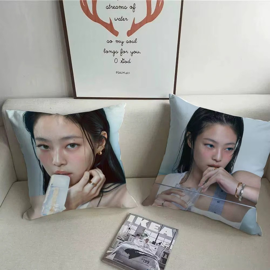 K-pop K-Kim Jennie Kissenbezug für Sofa und Schlafzimmer B/B: 40 x 40 cm - Bild 4