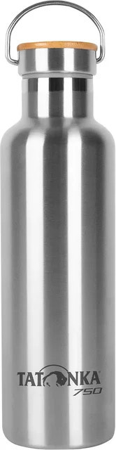 Tatonka Icassable Thermoskanne aus Edelstahl mit Bamboo-Verschluss in Silber, 0,18 l - Bild 1