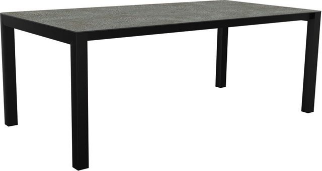 Stern Ausziehtisch Silverstar Flint aus Aluminium in Schwarz Matt, B/T: 200 bis 250 x 100 cm - Bild 1