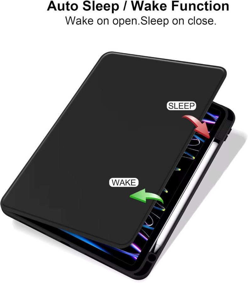 Stoßfeste 360-Grad-Standhülle für Apple iPad in Schwarz - Bild 5