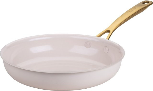 Fackelmann Pamela Reif Signature Bratpfanne aus Keramik und Aluminium, Farbe: Beige/Gold/Weiß, Durchmesser: 24 cm - Bild 1