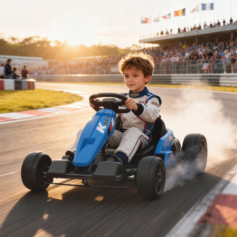 Aiyaplay Kinder Elektro Gokart, Drift Kart, Blau, ab 6 Jahre - Bild 2