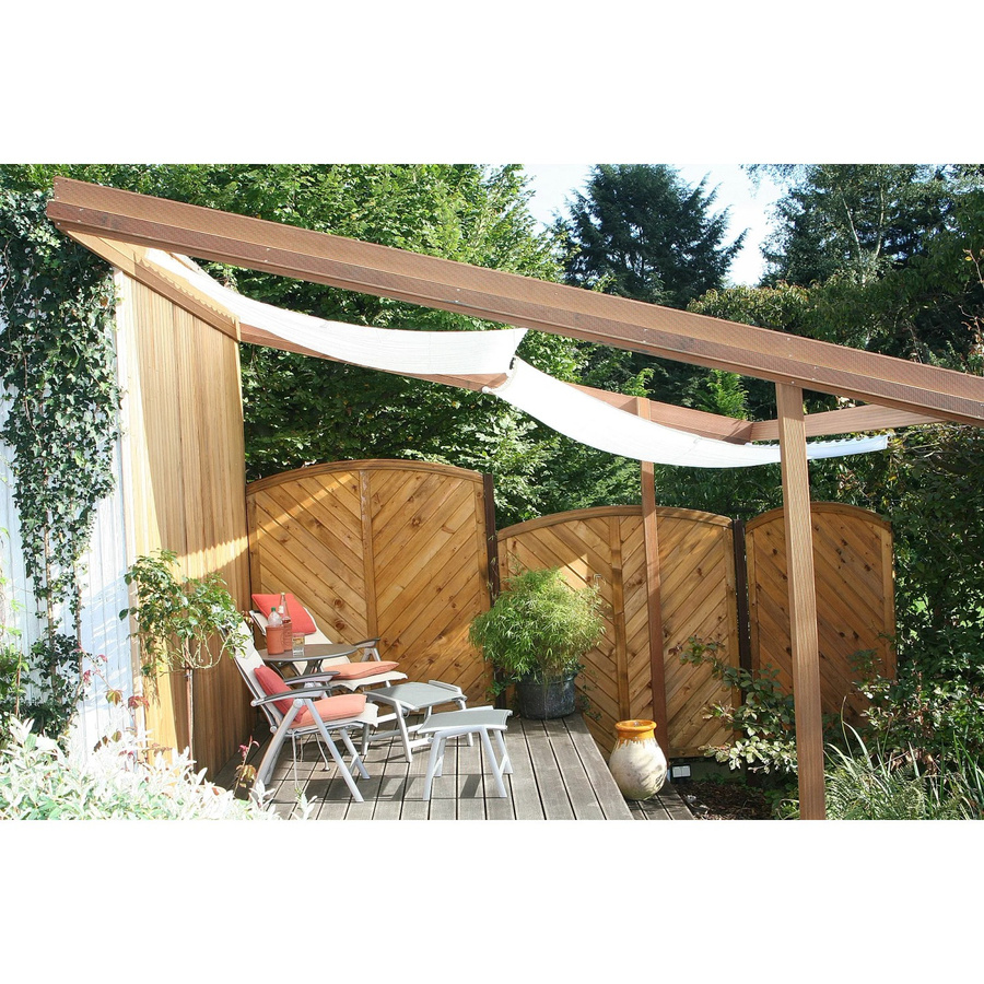 Floracord Sonnensegelbausatz rechteckig aus Polyester in Elfenbein, B/B/H: 330 x 200 cm - Bild 2