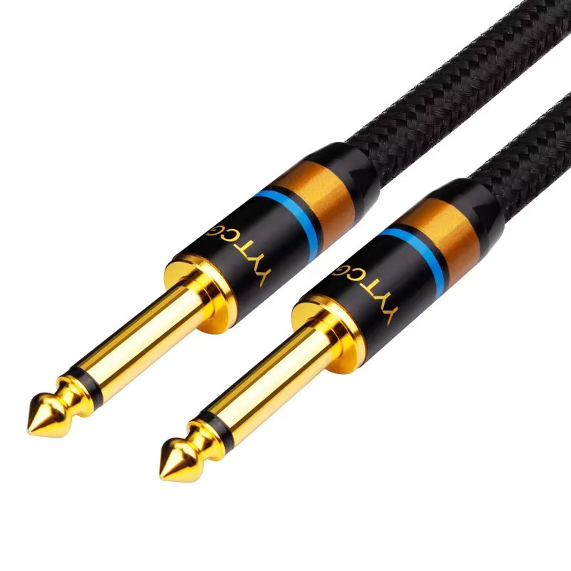YYTCG Audiokabel Mono 6,35mm auf 6,35mm High Fidelity HIFI 4N OFC Schwarz - Bild 7