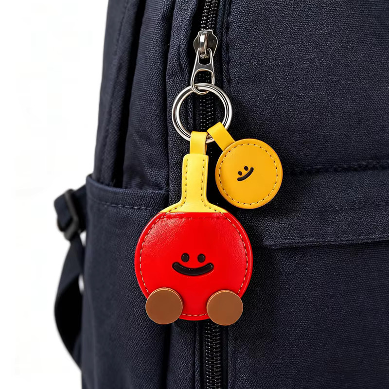 Schlüsselanhänger Leder, Cartoon-Rucksack-Anhänger, Weiß - Bild 3