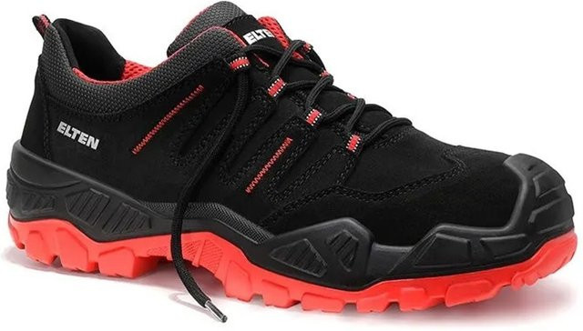 Elten Sicherheitshalbschuh Quentin Black Red Low ESD S3 S3 Veloursleder Größe 46 - Bild 1