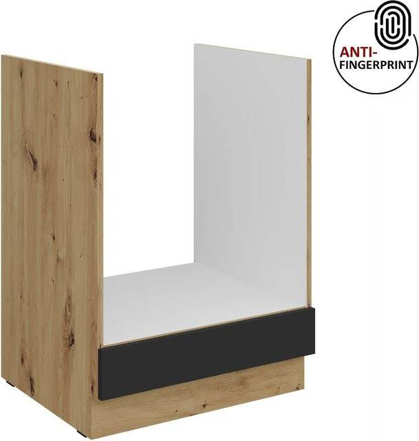 Küchen Herdschrank ARIA in Schwarz matt mit Anti-Fingerprint-Beschichtung, Breite: 60 cm - Bild 1