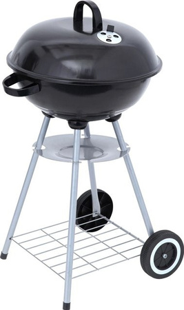 Tepro Holzkohle-Kugelgrill Key West in Schwarz-Silber mit einem Durchmesser von 41,5 cm