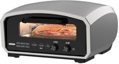 Unold Enzo Pizzaofen elektrisch in Edelstahl und Schwarz mit Cordierit-Pizzastein und Timer - Bild 1