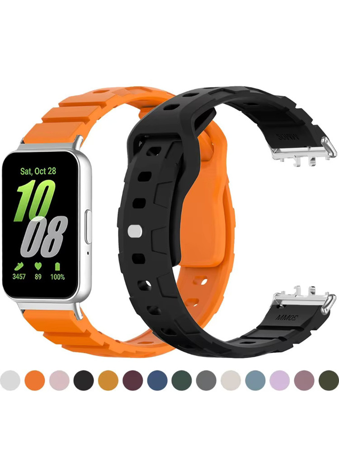 CAOWTAN Silikonarmband im Rüstungsdesign für Samsung Galaxy Fit 3 und Galaxy Watch Fit3 - Bild 4