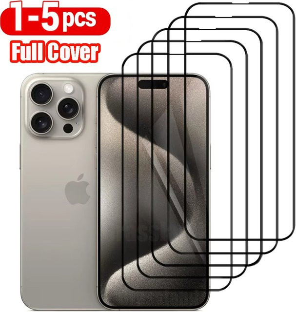 Temperiertes Schutzglas für iPhone 11 12 13 14 15 16 Pro Max sowie iPhone X XS Max XR 7 8 SE, Transparent - Bild 1