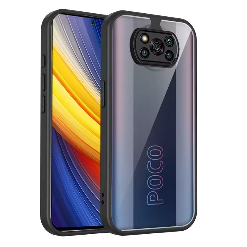 Stoßfeste Silikon-Schutzhülle für Xiaomi Poco X3 Pro und Poco X3 mit NFC-Unterstützung, transparente matte Rückseite - Bild 2