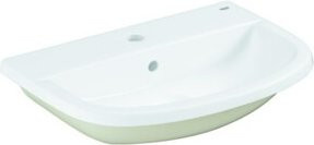 Grohe Einbauwaschtisch aus Keramik in Alpinweiß mit Überlauf und rechteckiger Form, Breite: 55 cm - Bild 1