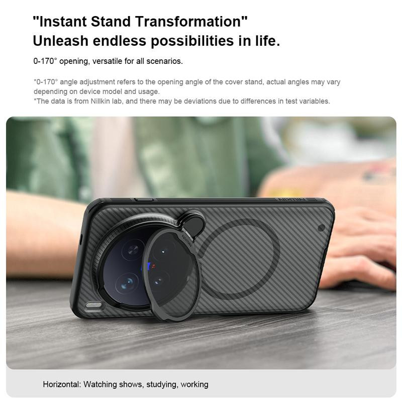 NILLKIN CamShield Magnetische Handyhülle für Vivo X300 Pro X300 mit Linsenschutz und Ständer aus TPU und PC in Schwarz, Blau oder Grün - Bild 2