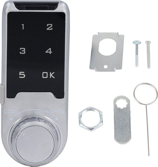 OutsideWorld Elektronisches Schrankschloss L30 mit digitalem Touch-Tastenfeld in Grün und Silber - Bild 1
