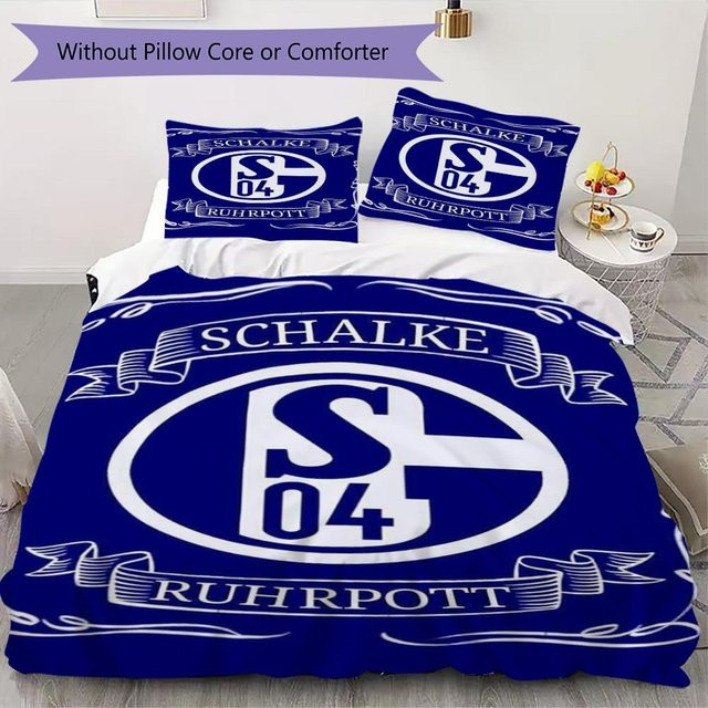 FC Schalke 04 Bettwäsche-Set On My Love Home mit Bettbezug und 2 Kissenbezügen, Blau, B/H: 155 x 200 cm - Bild 1