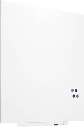 Rocada Whiteboard SKIN COLOUR, rahmenlos, magnethaftend, mit Ablageschale, Farbe: Weiß (RAL 9003), B: 100 cm, H: 100 cm - Bild 1
