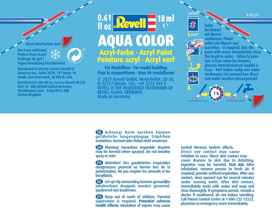 Revell Aqua-Farbe Feuer-Rot, seidenmatt, 18ml - Bild 5