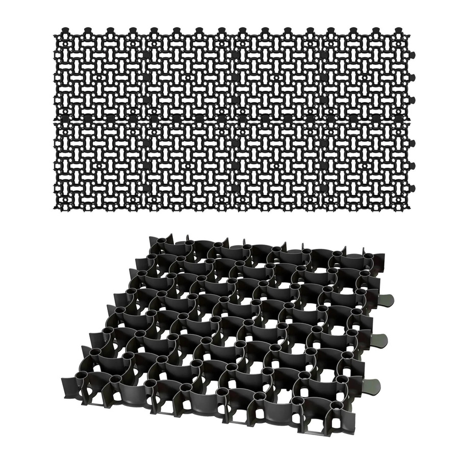 BigDean Rasengitter Paddockplatten aus Kunststoff in Schwarz, 8 Stück, B/T/H: 50 x 50 x 4 cm - Bild 2